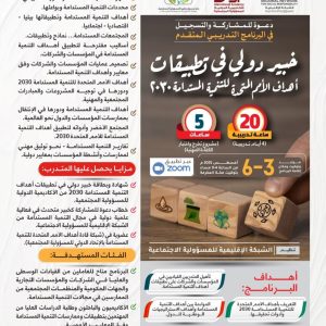 البرنامج التدريبي المتقدم خبير دولي في تطبيقات أهداف الأمم المتحدة للتنمية الاستدامة 2030